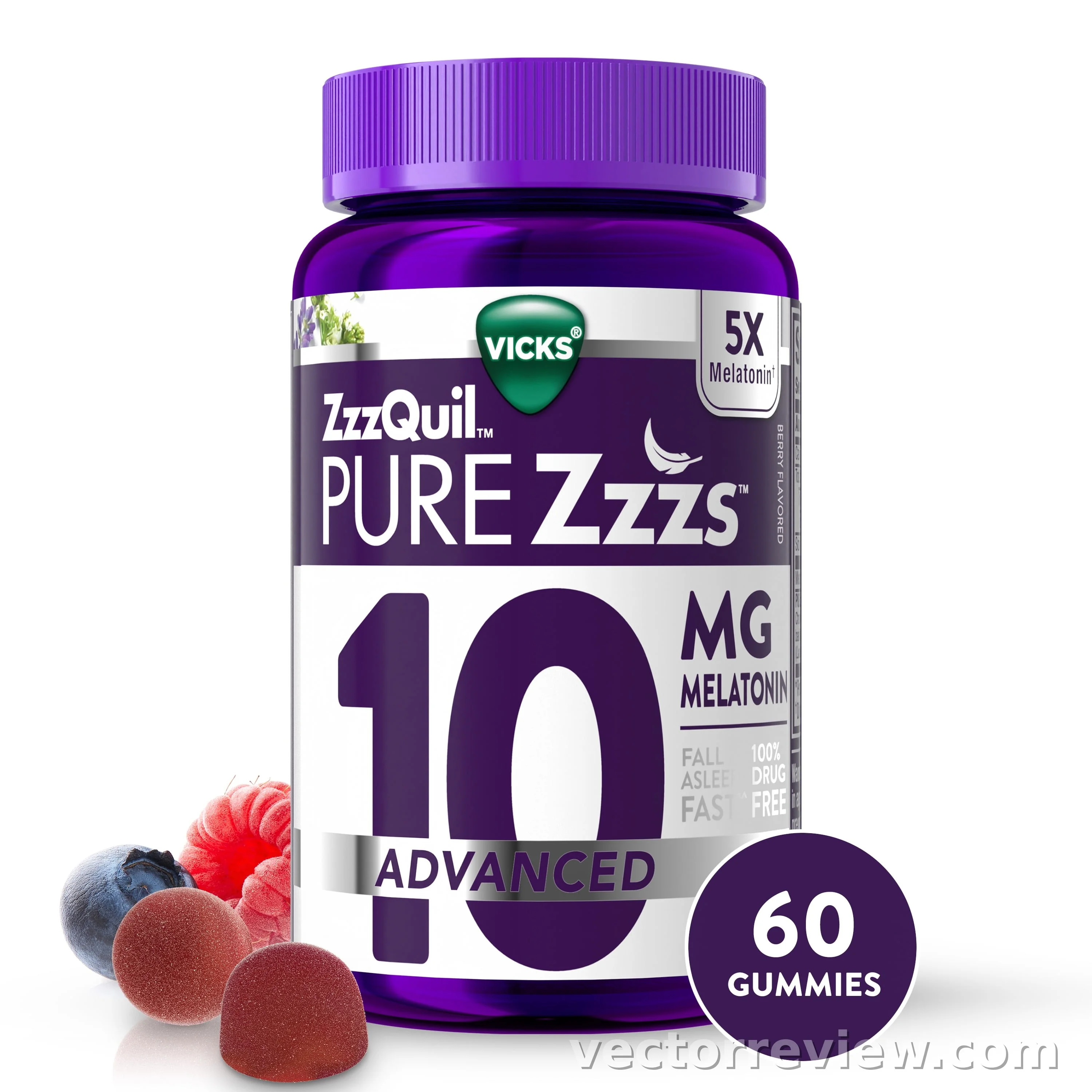 ZzzQuil PURE Zzzs Melatonin Gummies Review: 2mg Sleep Aid
