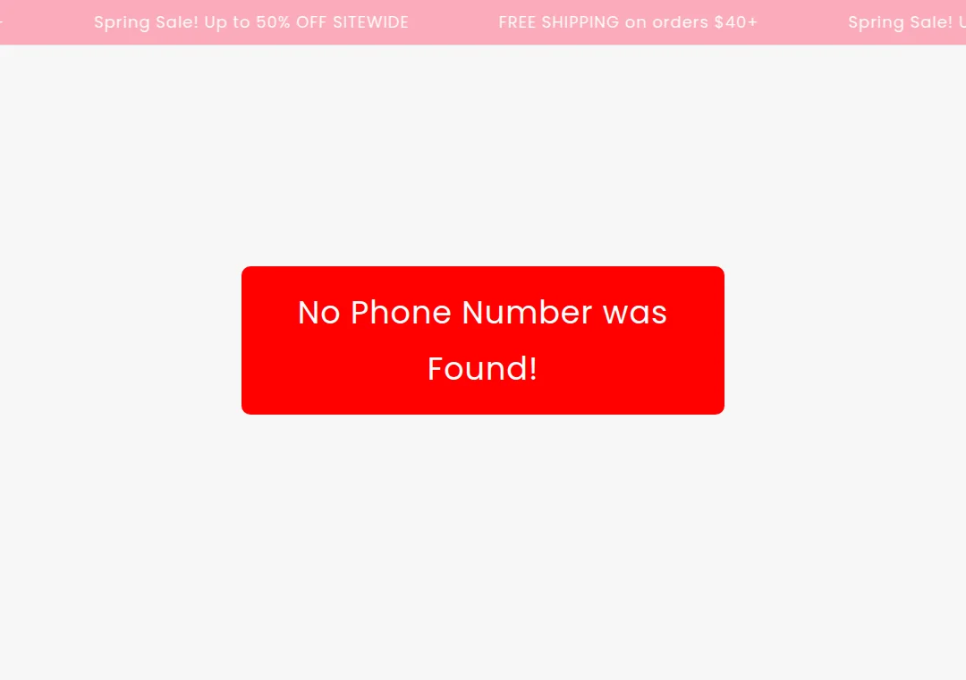 No phone number listed on pillowmommy.com customer support page