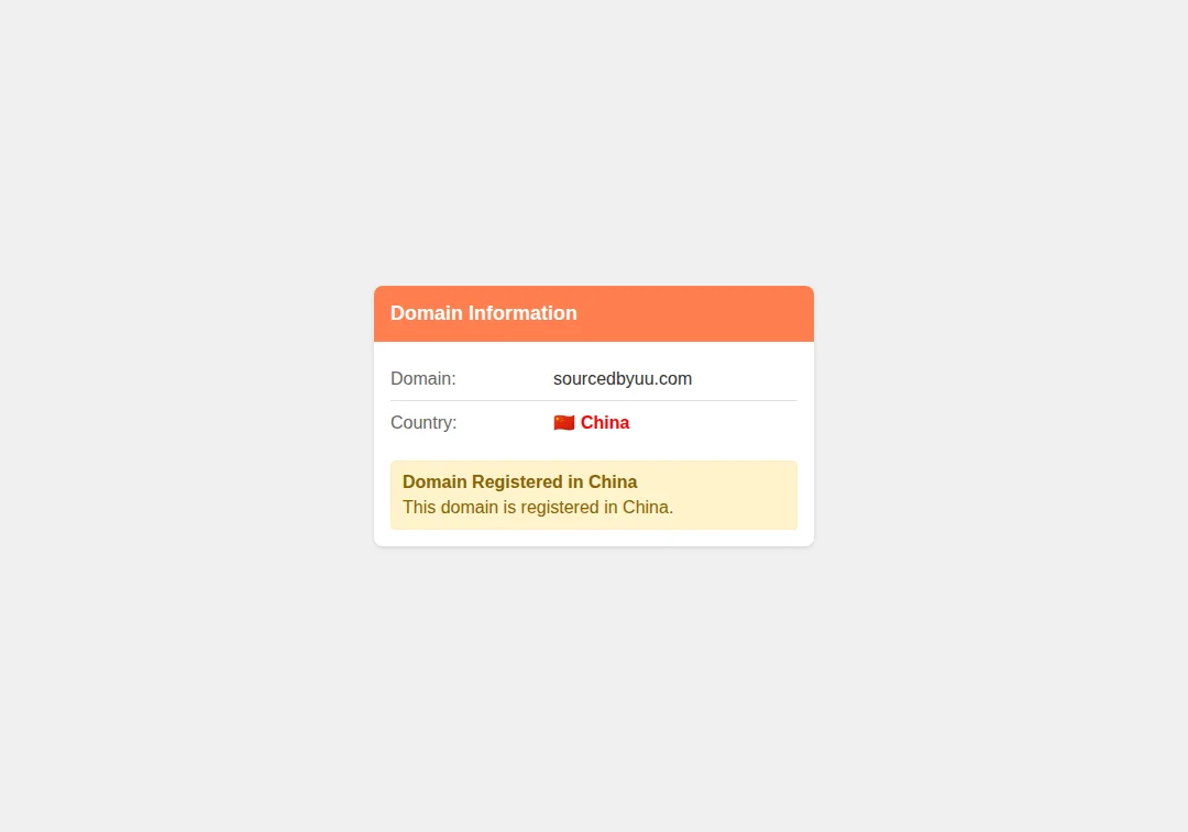 Country alert for sourcedbyuu.com domain registration